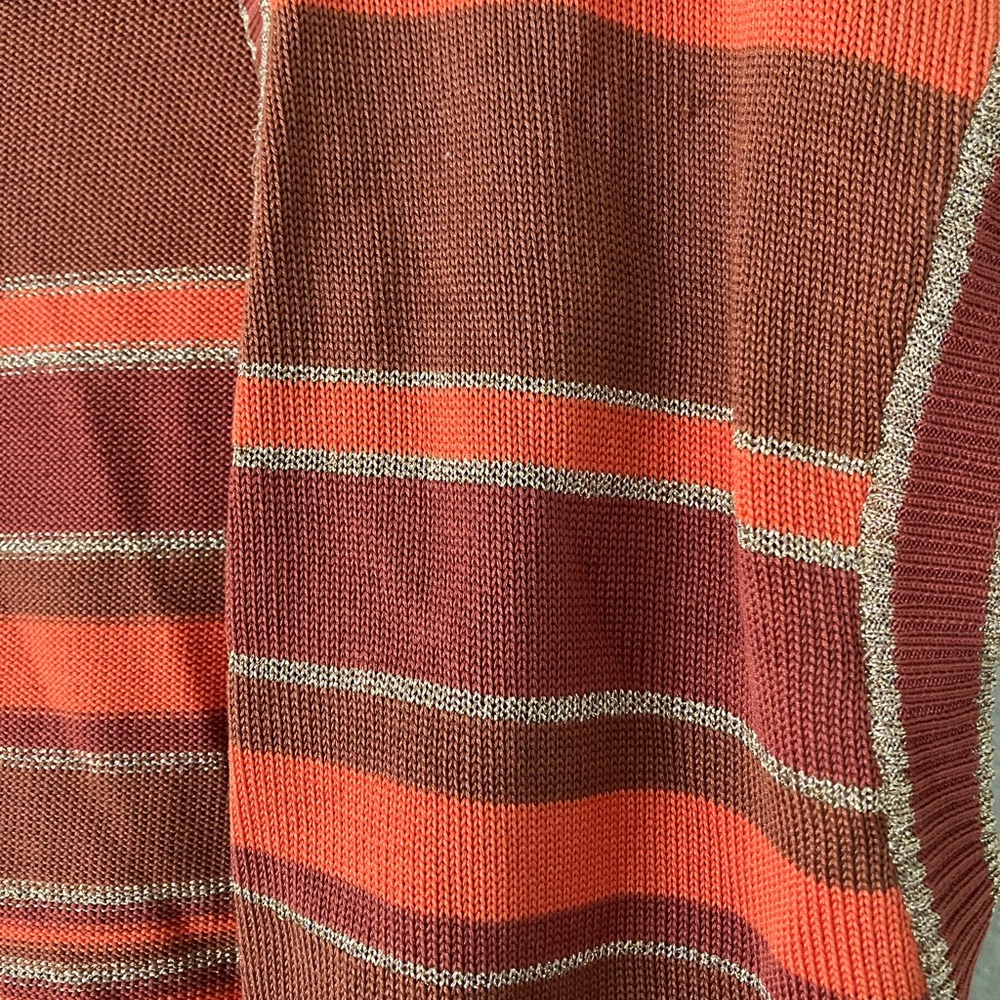Mila Schon 70’s vibe striped shrug sweater cardigan vest - Picture 3 of 4